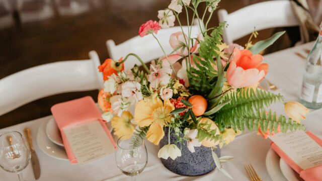 assorted flowers on table